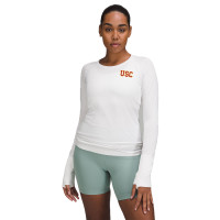 USC Trojans Women's Lululemon White Swiftly Tech 2.0 Long Sleeve Top
